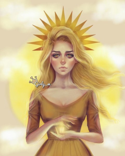 Солнце в виде девушки