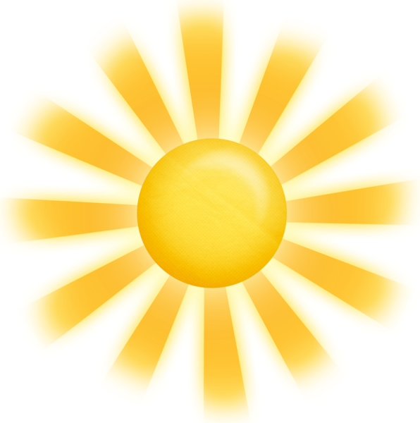 Солнце на прозрачном фоне