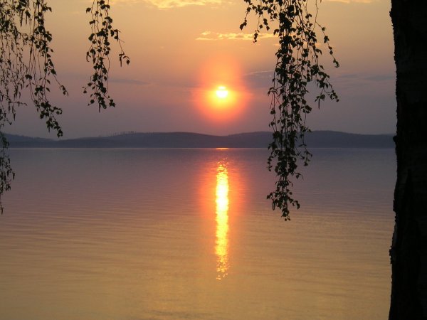 Отражение заката в воде