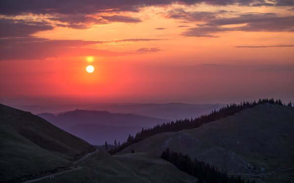 Закат в горах