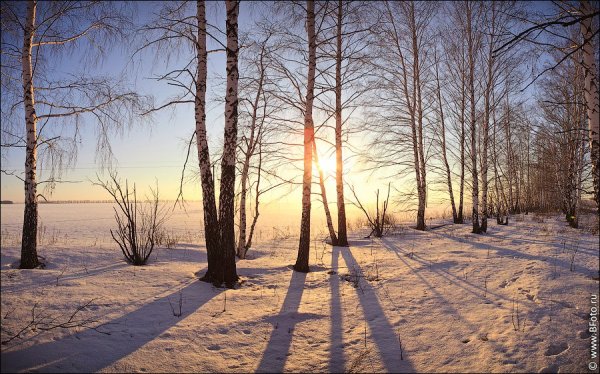 Закат солнца весной
