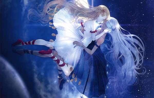 Аниме девушка солнце и Луна