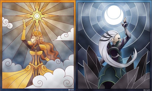 Солнце и Луна арт