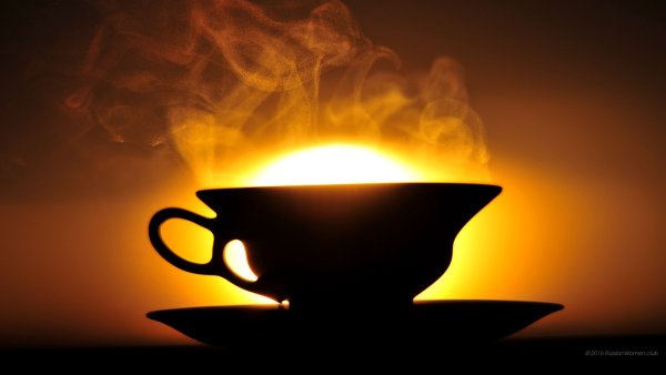 Чашка кофе солнце