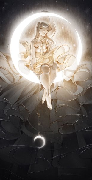 Лунная девушка арт
