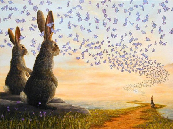 Зайчик в траве