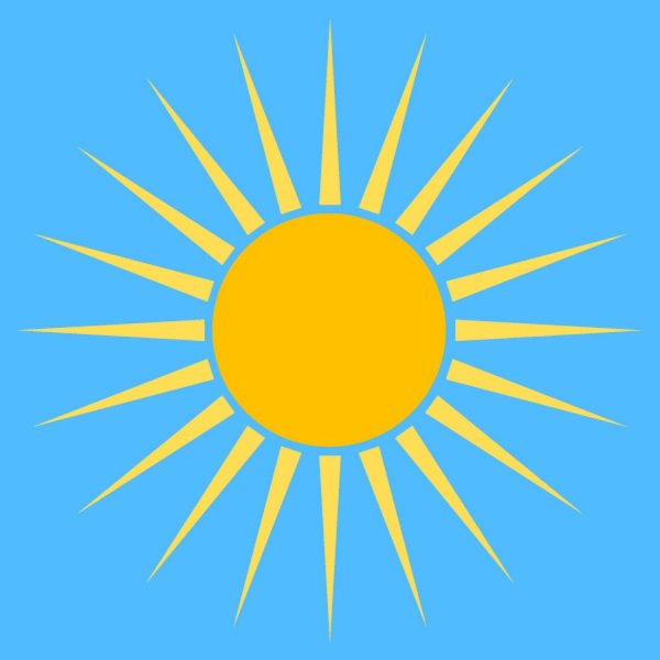 Изображение солнца с лучами