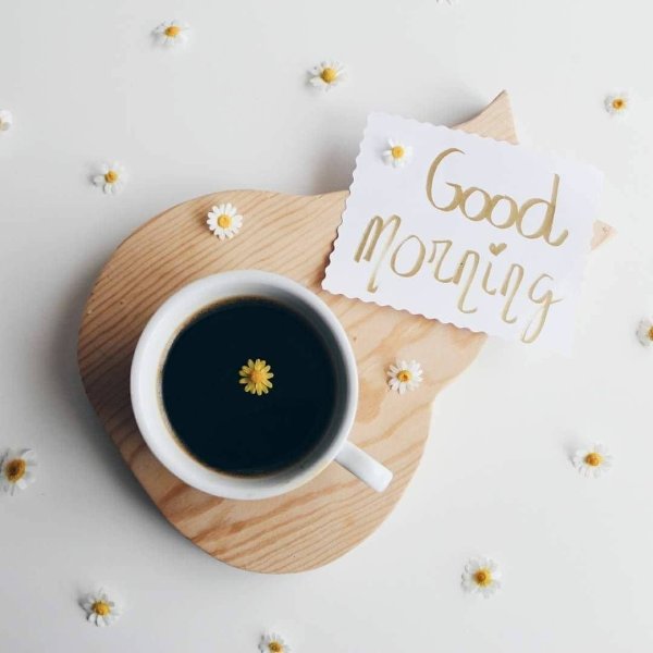 Утро кофе цветы