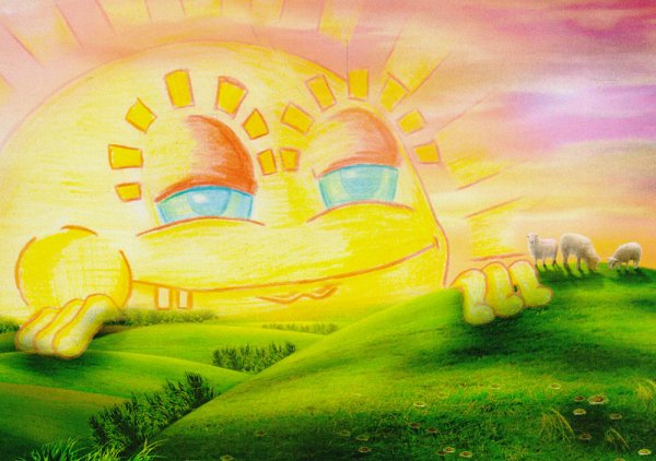 Сказочное изображение солнца