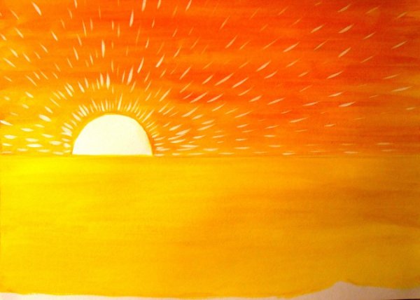 Рисование восхода солнца