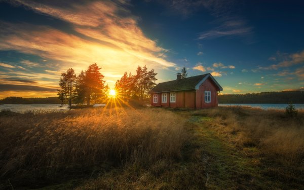 Закат в деревне
