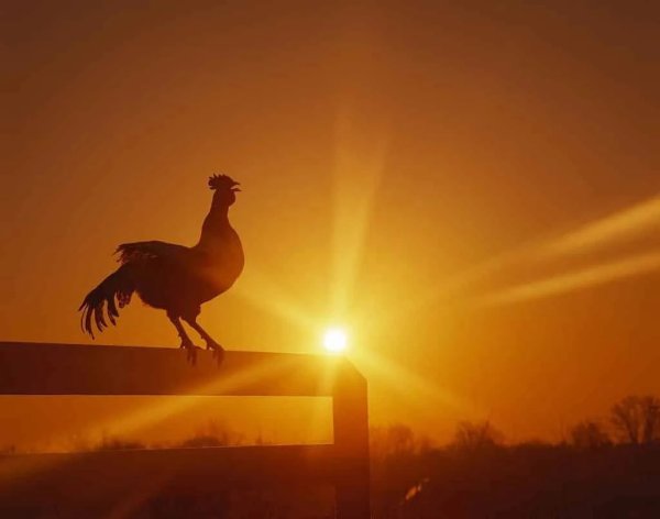Петух на закате