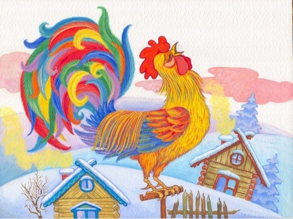 Петух кричащий