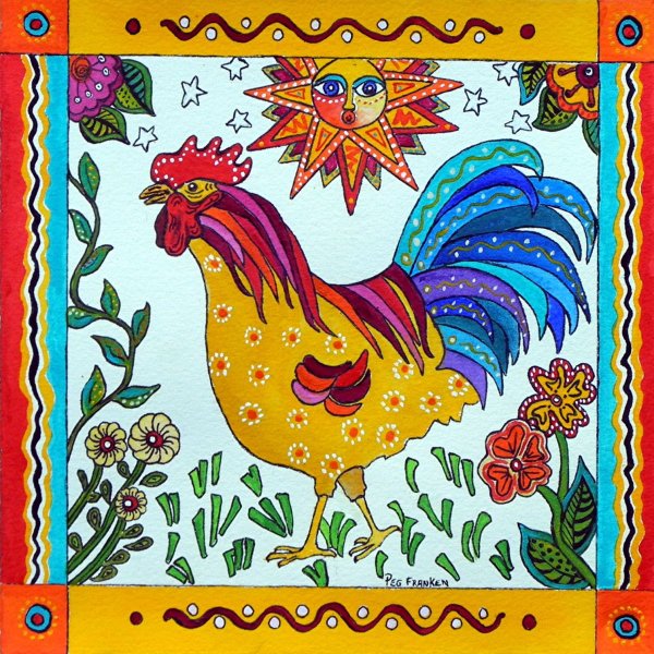 Петушок на заборе