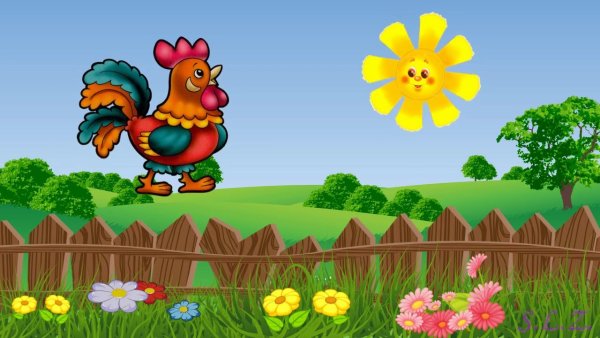 Петушок Петриковская роспись