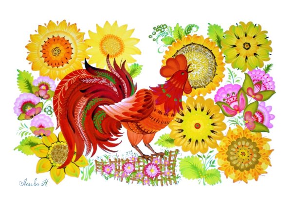 Петух кричит на рассвете