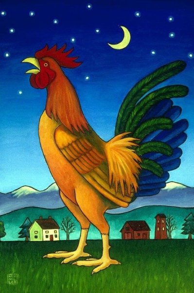 Петушок кукарекает