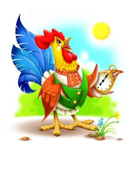 Петух в профиль