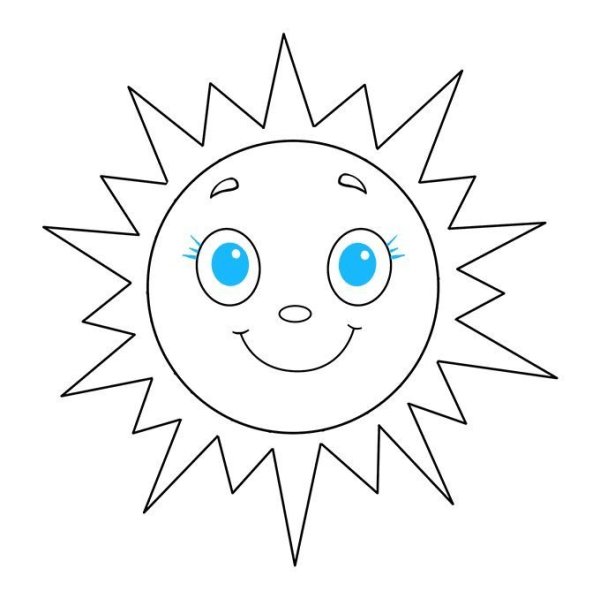 Солнце карандашом