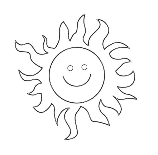 Солнце карандашом