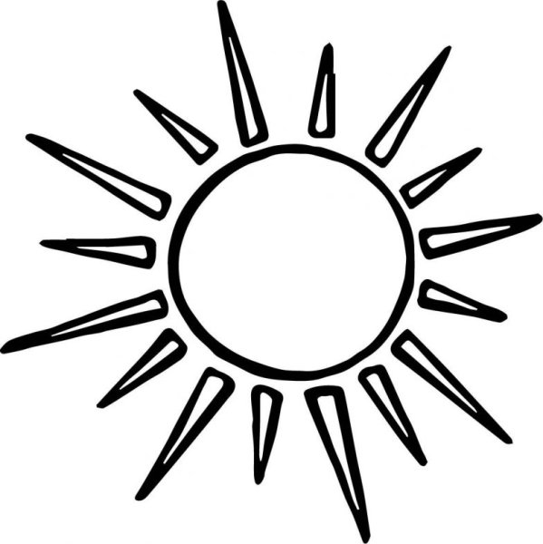 Трафарет солнца на Масленицу