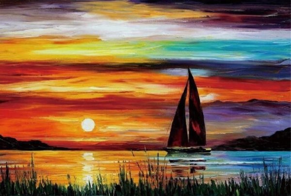 Рисование восхода солнца