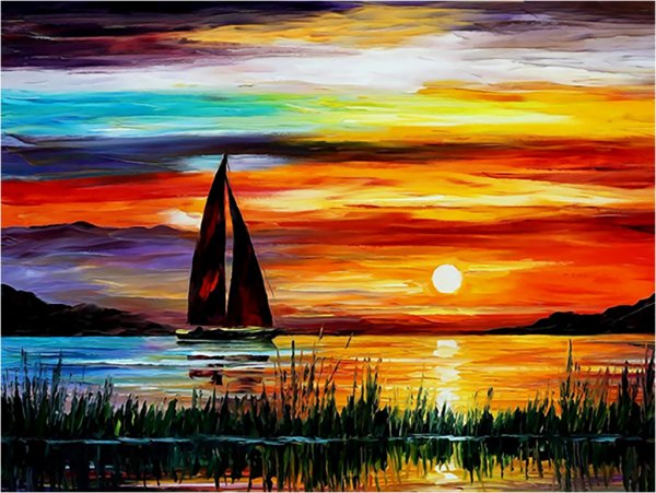 Закат рисунок