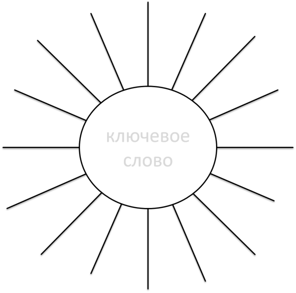 Солнце простым карандашом