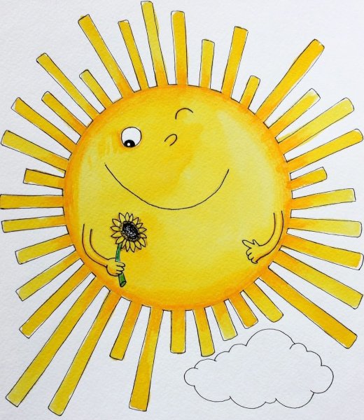 Солнце мультяшное