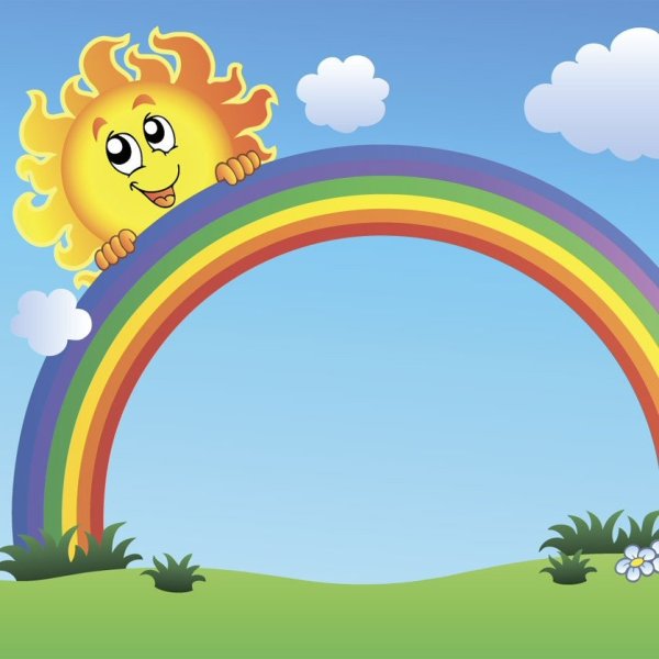 Лето небо Радуга