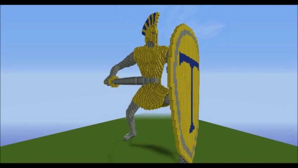 Спартанец постройка в МАЙНКРАФТЕ