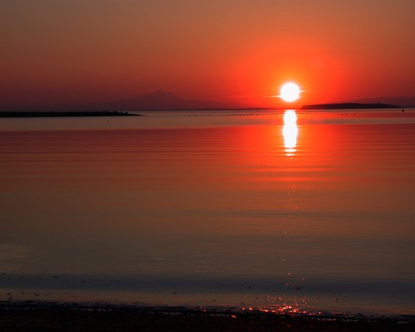 Закат солнца на море