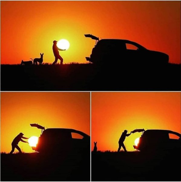 Солнце в багажнике машины