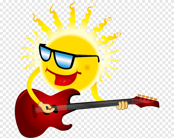 Смайлик с гитарой