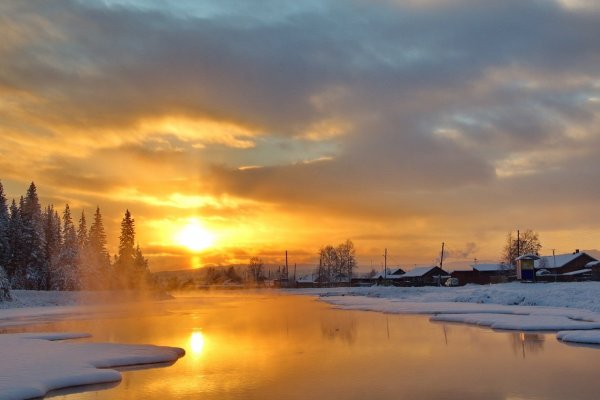 Зима закат