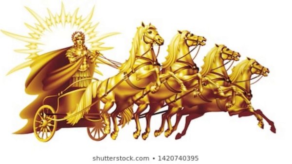 Бог Гелиос на колеснице