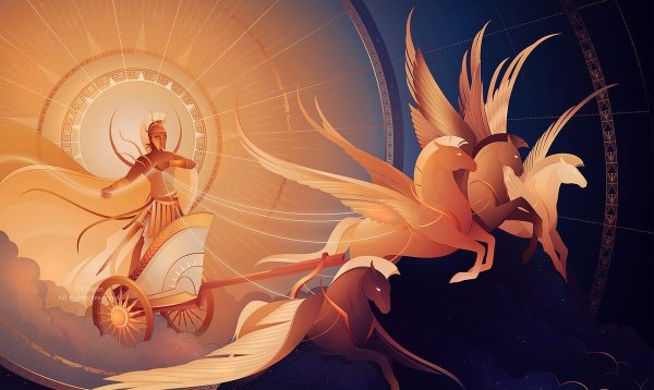 Фаэтон на колеснице Аполлона (Гелиоса). Художник БЕРТИН Николас (1720)