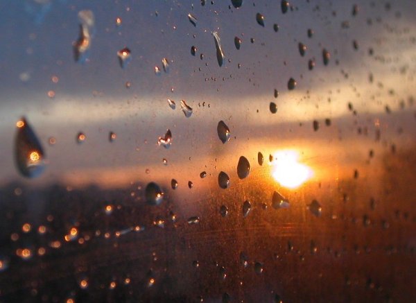 Окно дождь солнце