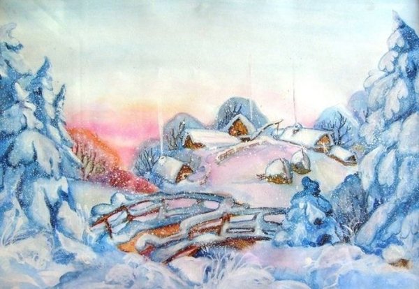 Художник Янов Виктор картины зима