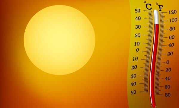 Солнце градусник жара