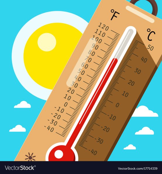 Жара нарисованный градусник