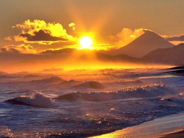 Халактырский пляж рассвет