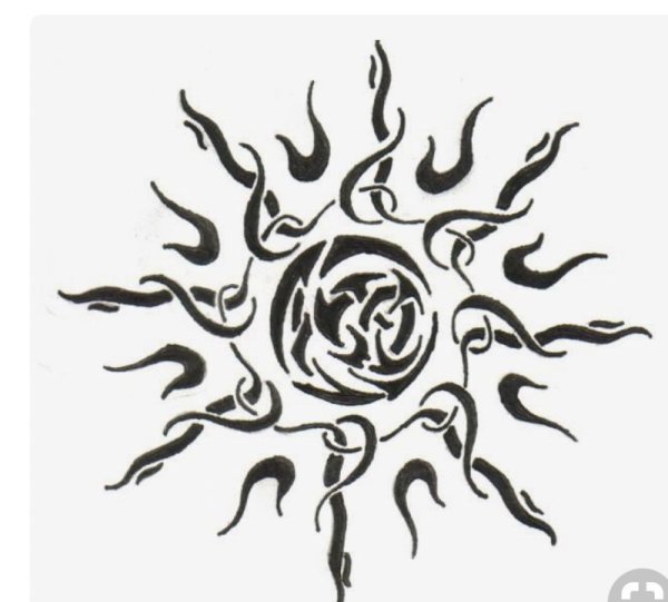 Тату в виде солнца эскизы