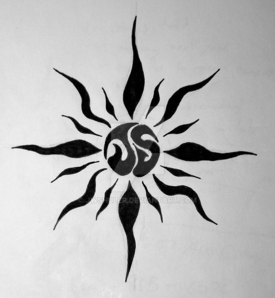 Татуировка солнце эскиз