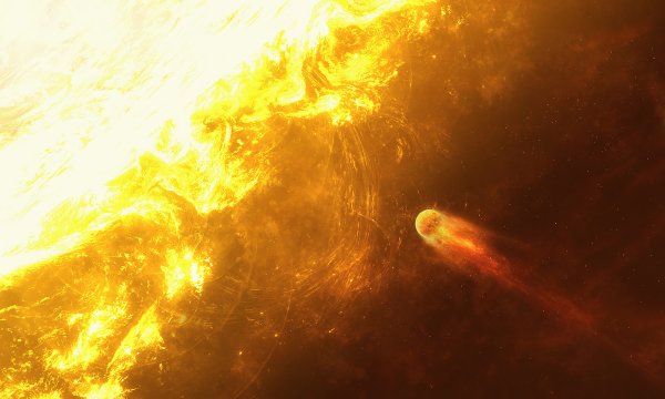 Столкновение солнца с кометой