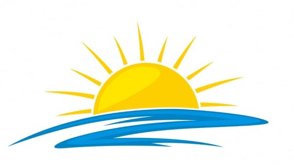 Восходящее солнце вектор