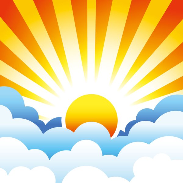 Восходящее солнце вектор