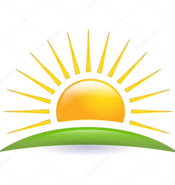 Восходящее солнце силуэт