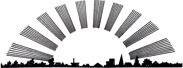 Восходящее солнце вектор