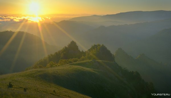 Закат в горах